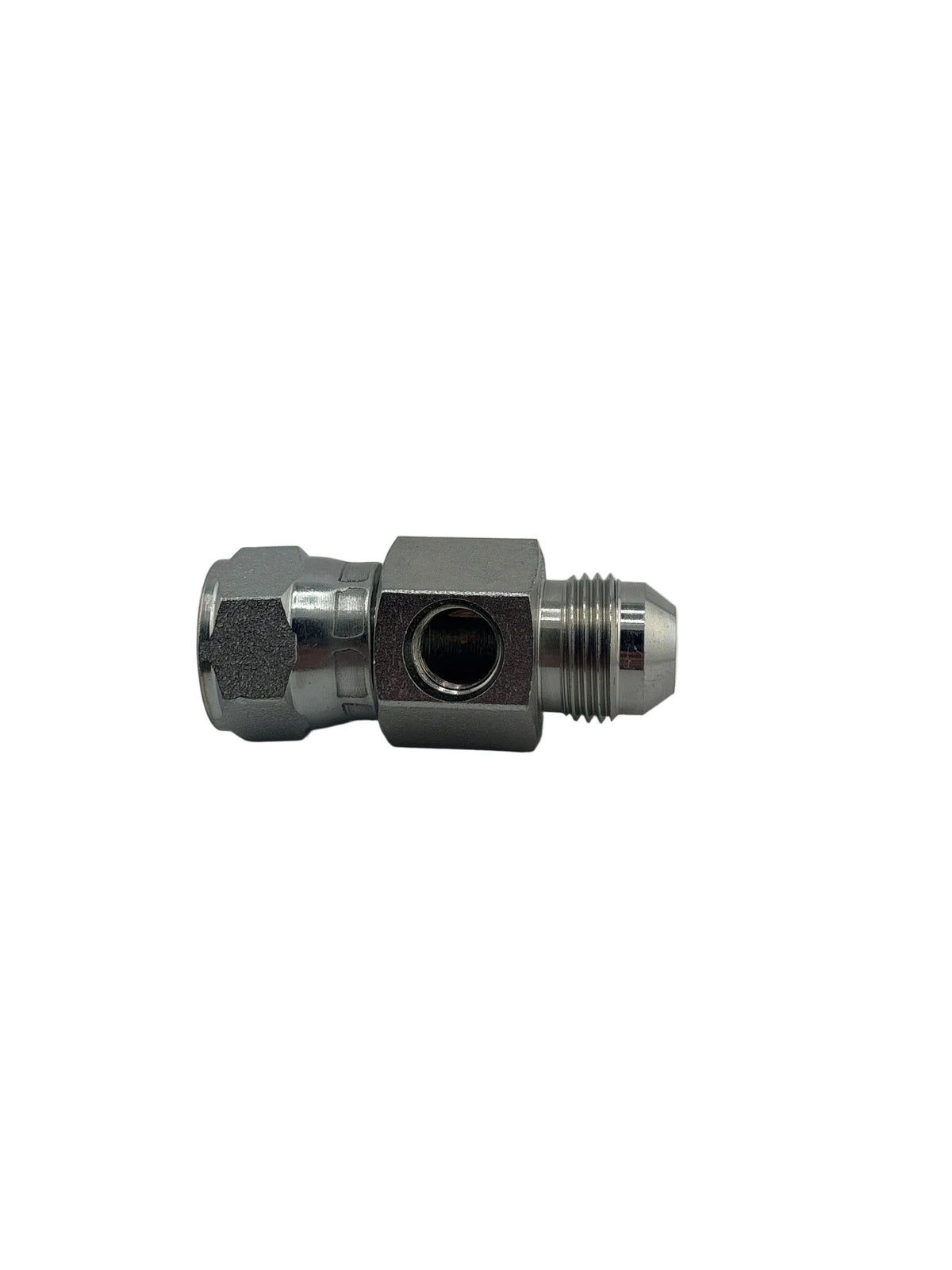 Tompkins GP6504 Series Gauge Port - JIC 37° Flare to JIC Swivel with -04 SAE O-Ring Port Hydraulic Adapter