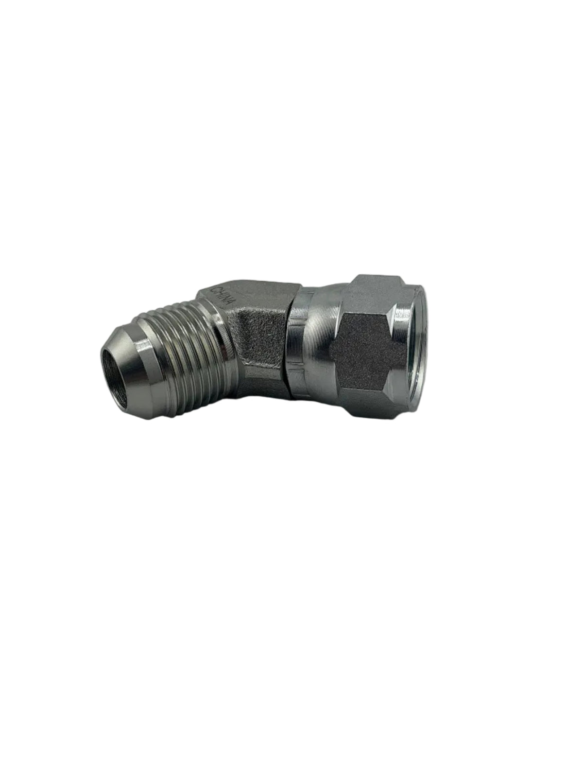 Tompkins 6502 Series JIC 37° Flare Swivel Elbow 45° Hydraulic Adapter