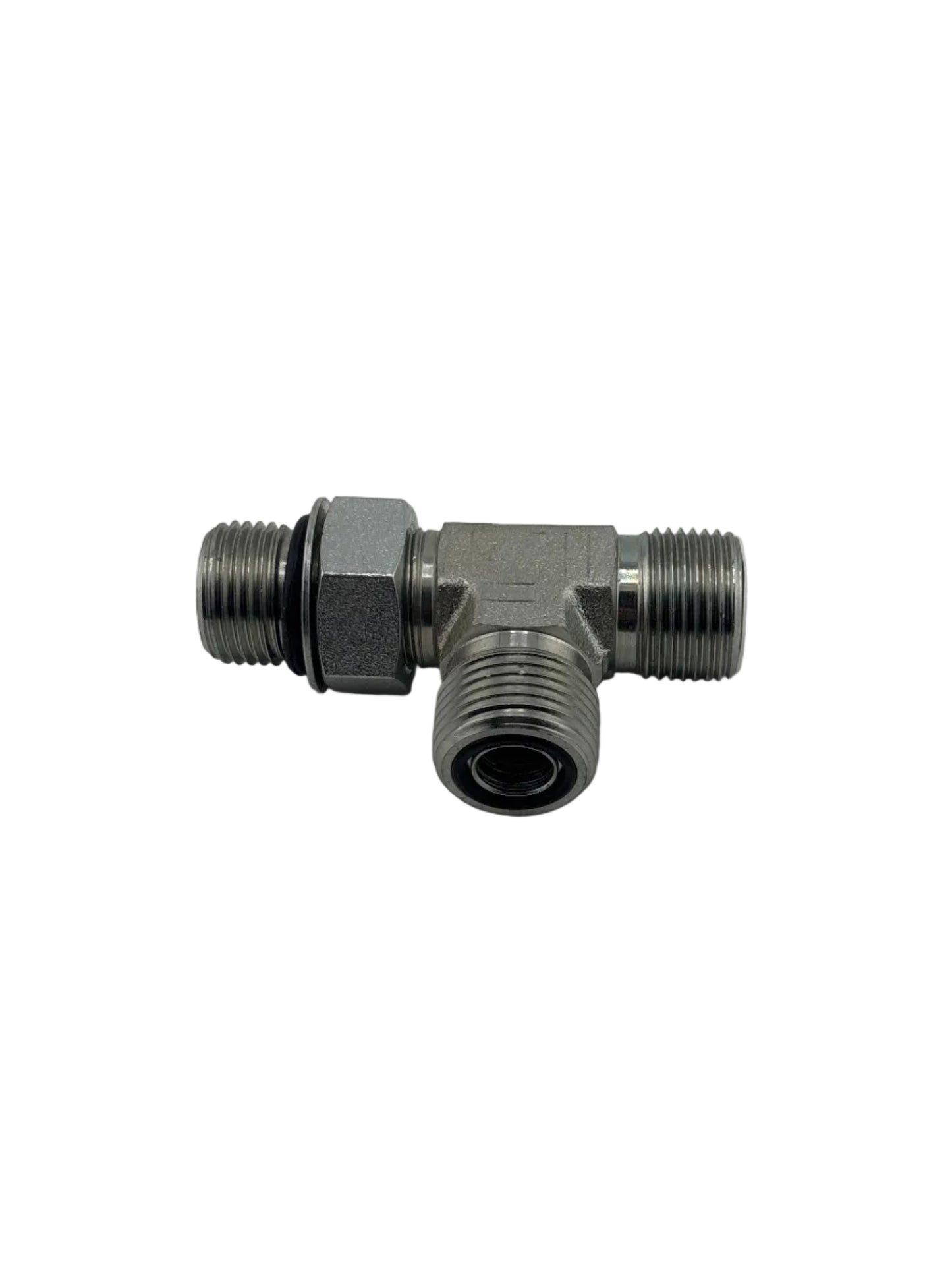 Tompkins FF6804 Series ORFS O-Ring Face Seal to O-Ring Run Tee Hydraulic Adapter