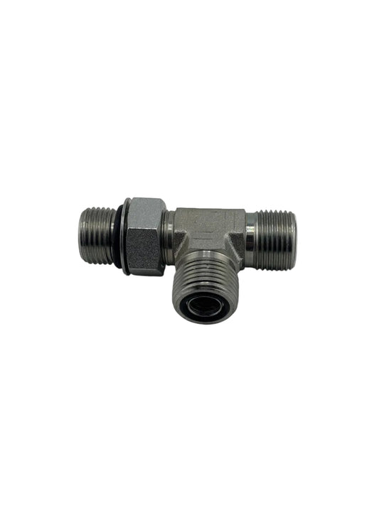 Tompkins FF6804 Series ORFS O-Ring Face Seal to O-Ring Run Tee Hydraulic Adapter