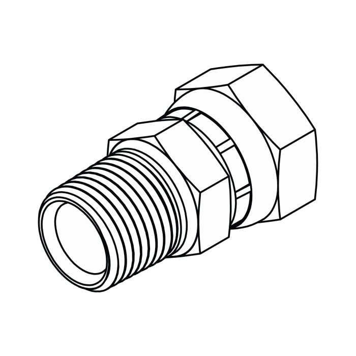Tompkins Pipe Thread to Pipe Swivel Hydraulic Adapter (1404 Series)