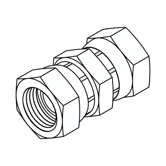Tompkins 1406 Series Pipe Thread Dual Swivel Union Hydraulic Adapter