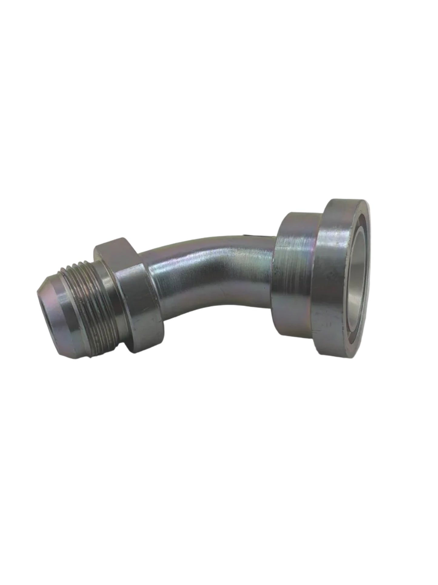Tompkins 6847 Series JIC 37° Flare to No-Braze Hydraulic Flange Elbow 45° - Code 62