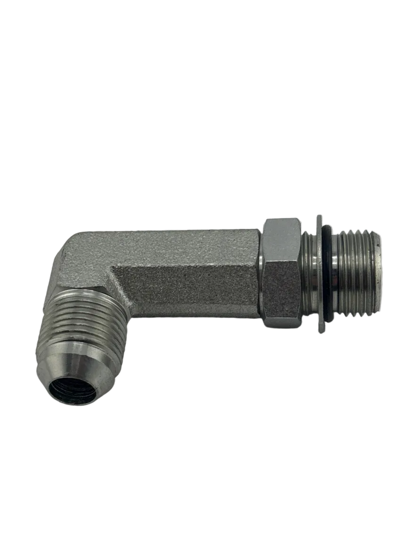 Tompkins 6801-LL Series JIC 37° Flare to O-Ring - Extra Long Elbow 90° Hydraulic Adapter