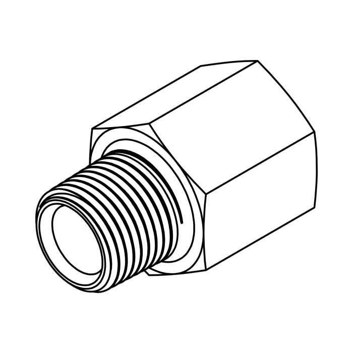 Tompkins RST5405 Series Restricted Pipe Thread to Pipe Extender Hydraulic Adapter