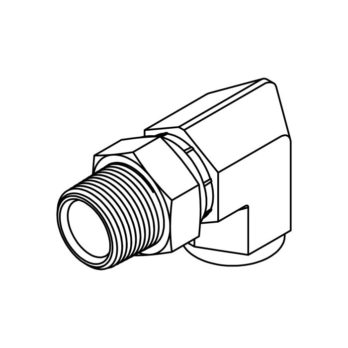 Tompkins 5502-S Series Street Elbow Pipe Thread Swivel 90° Hydraulic Adapter