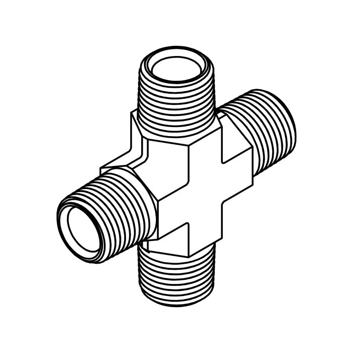 Tompkins Pipe Thread Cross Hydraulic Adapter (5650 Series)