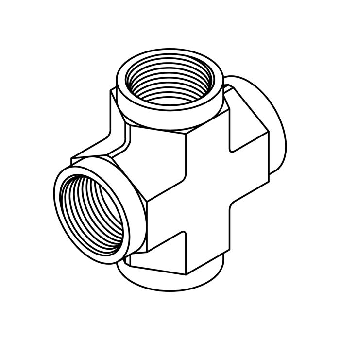 Tompkins Pipe Thread Cross Hydraulic Adapter (5652 Series)