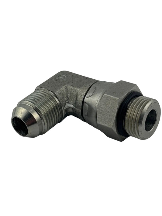 Tompkins 6801-S Series JIC 37° Flare to O-Ring Swivel Elbow 90° Hydraulic Adapter