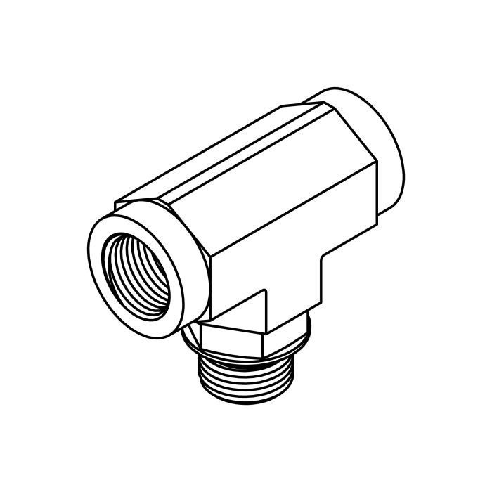 Tompkins 6832 Series O-Ring Branch Tee Hydraulic Adapter