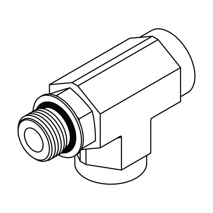 Tompkins 6835 Series O-Ring Street Tee Hydraulic Adapter