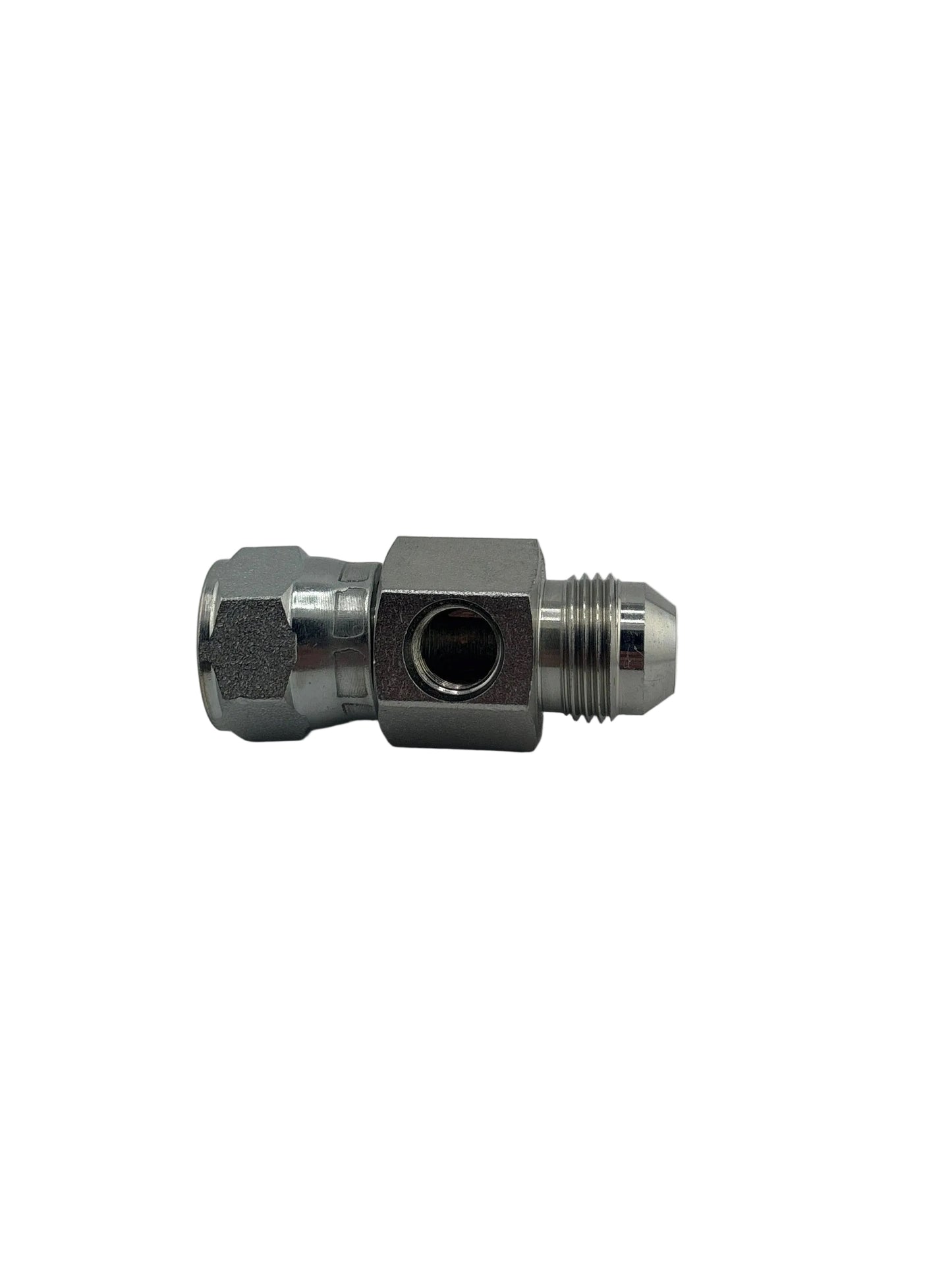 Tompkins GP6504 Series Gauge Port - JIC 37° Flare to JIC Swivel with -04 SAE O-Ring Port Hydraulic Adapter