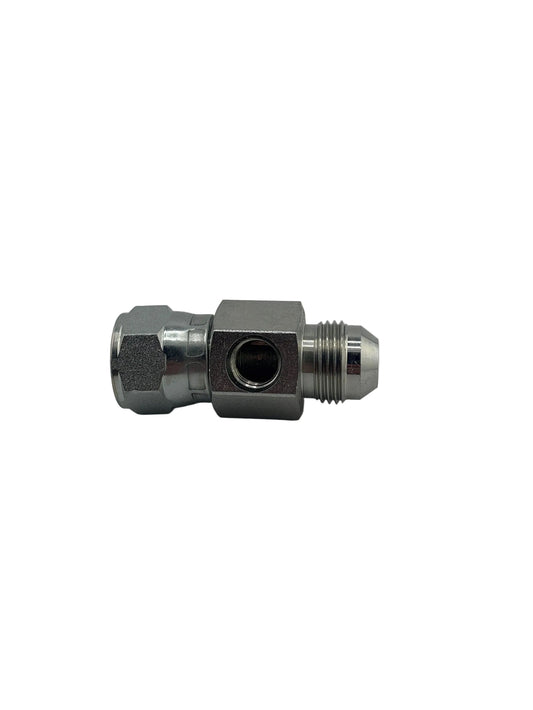 Tompkins GP6504 Series Gauge Port - JIC 37° Flare to JIC Swivel with -04 SAE O-Ring Port Hydraulic Adapter