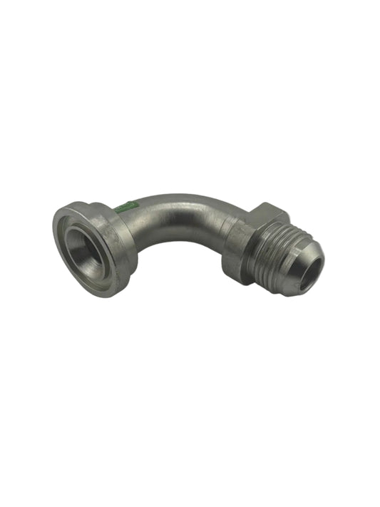 Tompkins 6890 Series JIC 37° Flare to No-Braze Hydraulic Flange Elbow 90°- Code 61