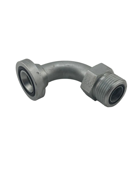 Tompkins FF6892 Series ORFS O-Ring Face Seal to No-Braze Code 62 Hydraulic Flange, 90°