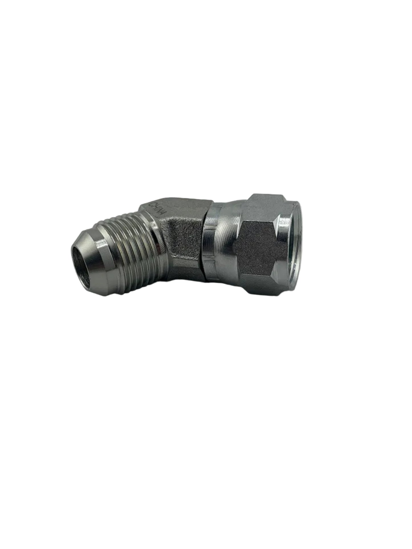 Tompkins 6502 Series JIC 37° Flare Swivel Elbow 45° Hydraulic Adapter