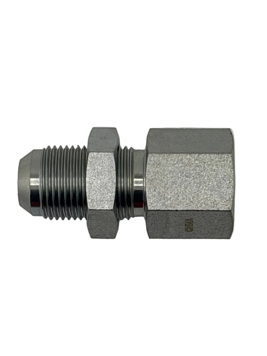 Tompkins JIC 37° Flare to Pipe Thread Bulkhead with Hydraulic Locknut (2705-LN Series)
