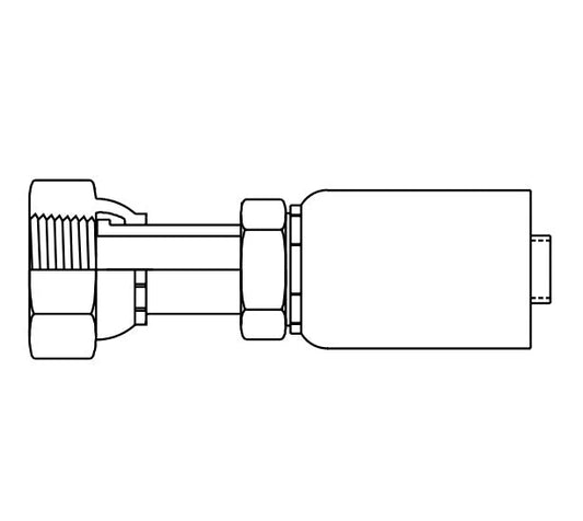 Danfoss Weatherhead Female O-Ring Face Seal Polygon Swage Hydraulic Hose Crimp Fitting