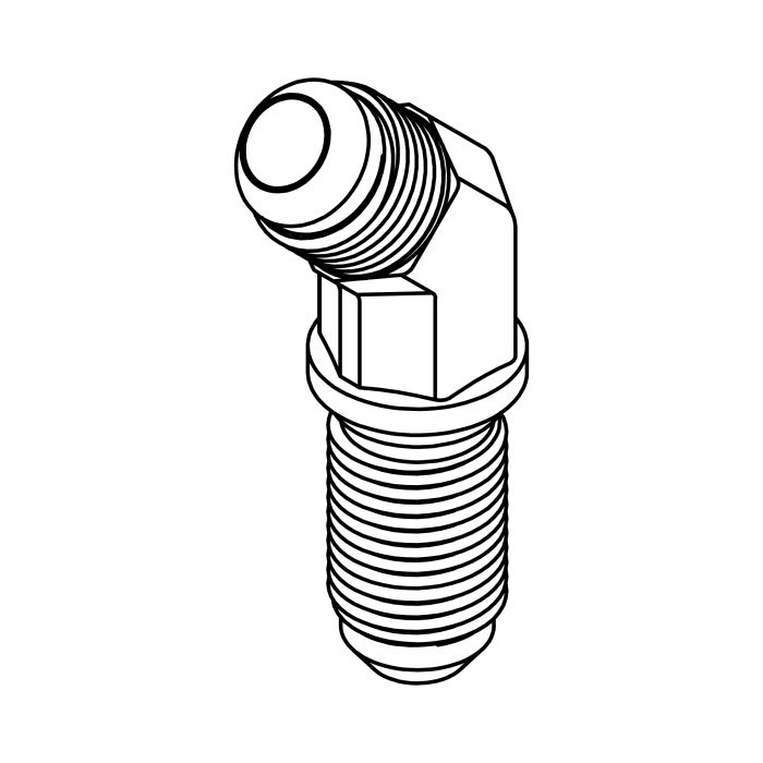 Tompkins 2702 Series JIC 37° Flare Bulkhead Union Elbow 45° Hydraulic Adapter
