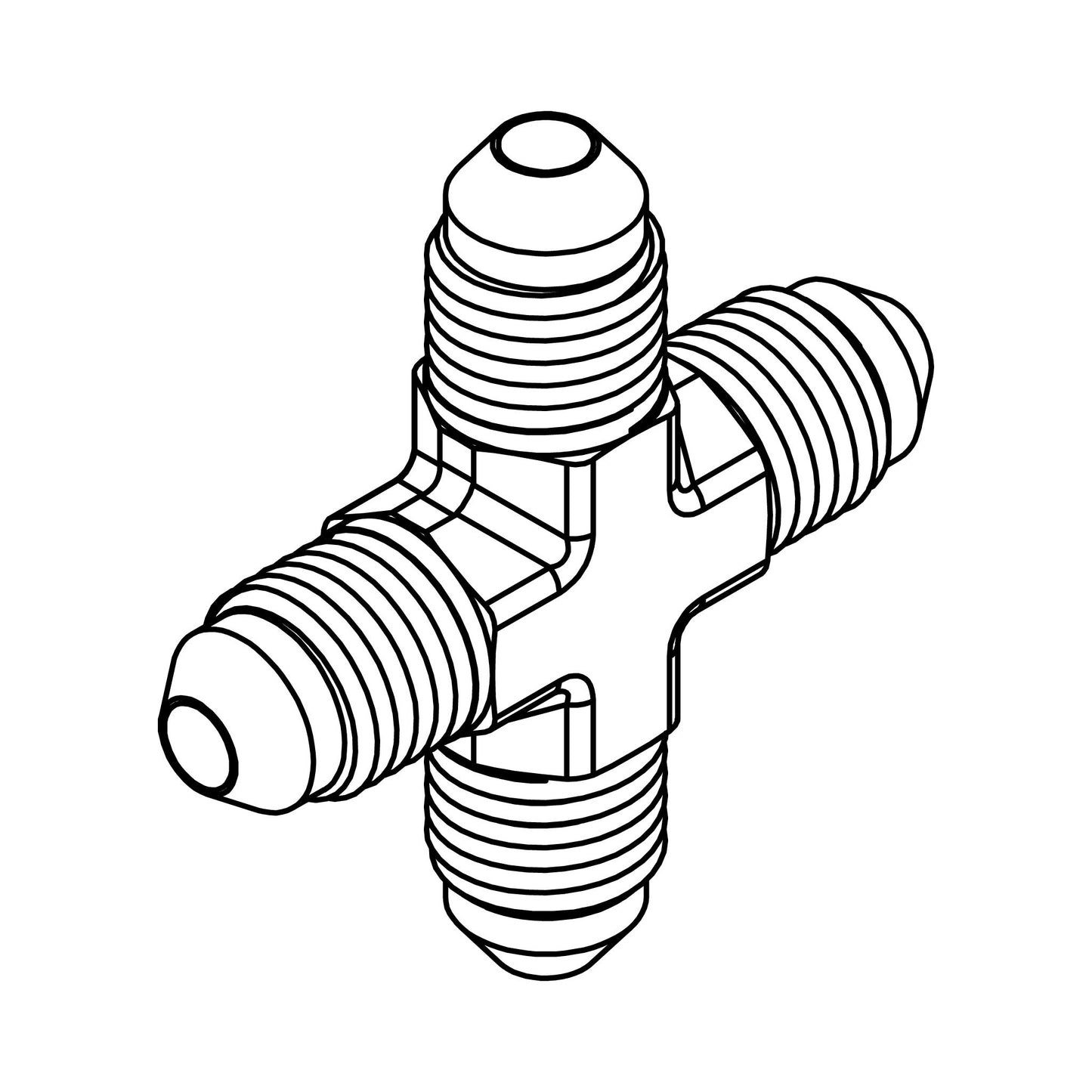 Tompkins 2650 Series JIC 37° Flare Union Cross Hydraulic Adapter