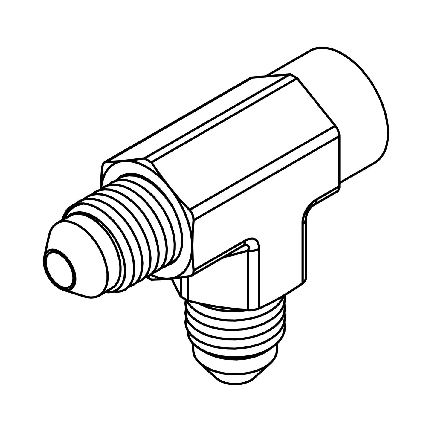 Tompkins JIC 37° Flare to Pipe Thread Run Tee Hydraulic Adapter (2606 Series)