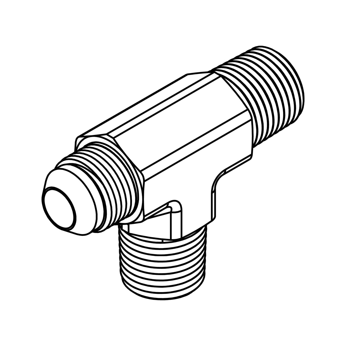 Tompkins JIC 37° Flare to Pipe Thread Run Tee Hydraulic Adapter (2607 Series)