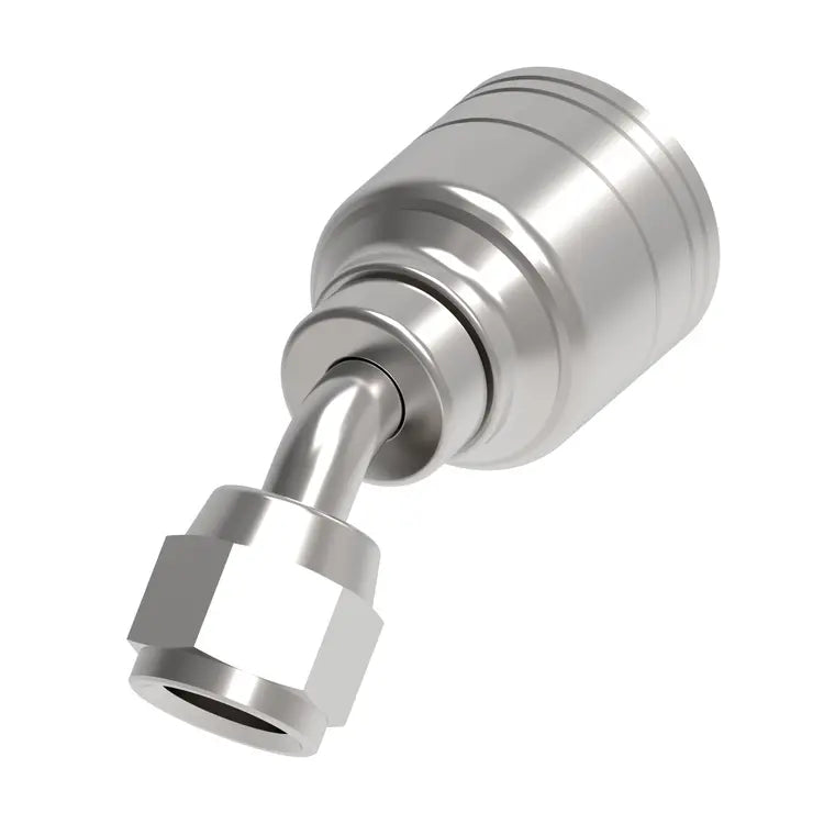 Danfoss Weatherhead Female JIC 45° 2-Wire Hydraulic Hose Crimp Fitting