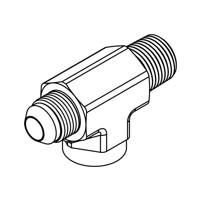 Tompkins JIC 37° Flare to Pipe Thread Run Tee Hydraulic Adapter (2611 Series)