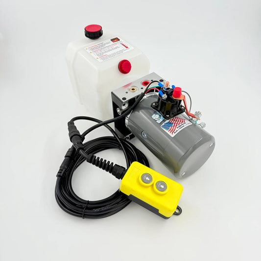 KTI DC23M 12V single-acting hydraulic power unit with 3 qt reservoir