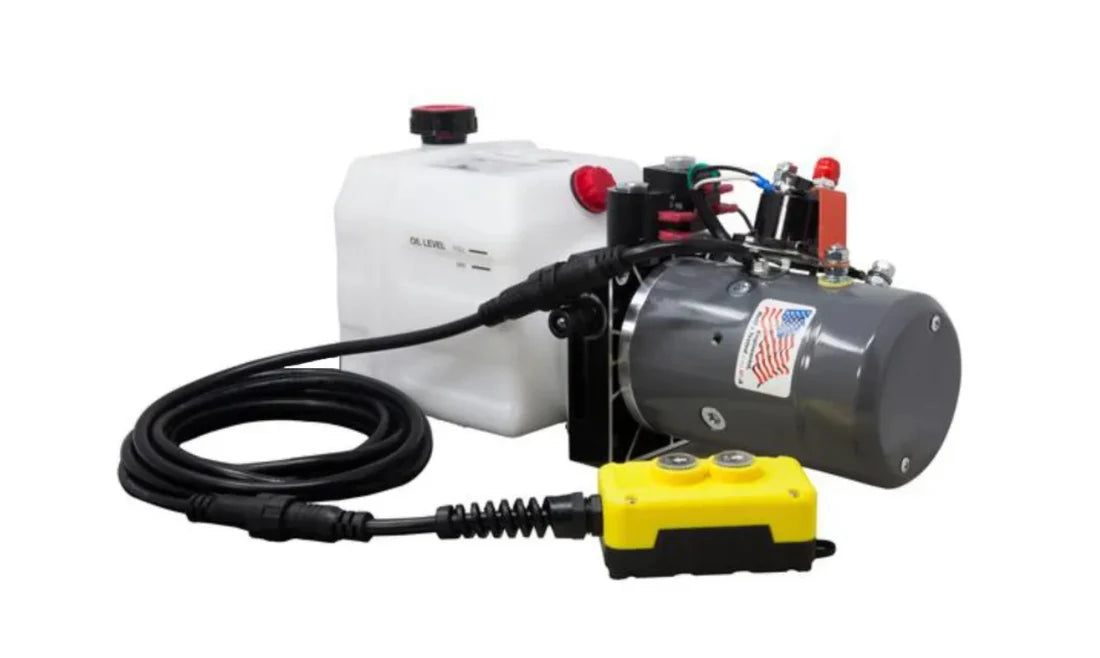 KTI DC34M 12V double-acting hydraulic power unit with 4 qt reservoir