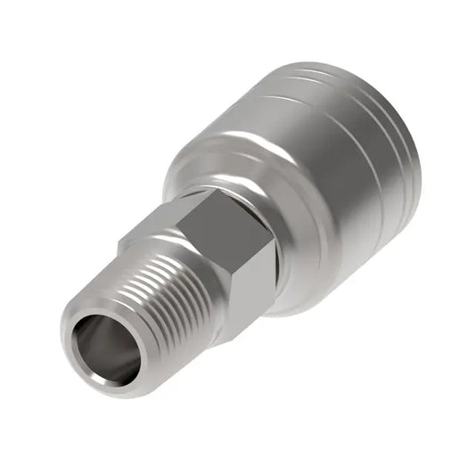 Danfoss Weatherhead Male Pipe 2-Wire Hydraulic Hose Crimp Fitting (1AA4MP4 Series)