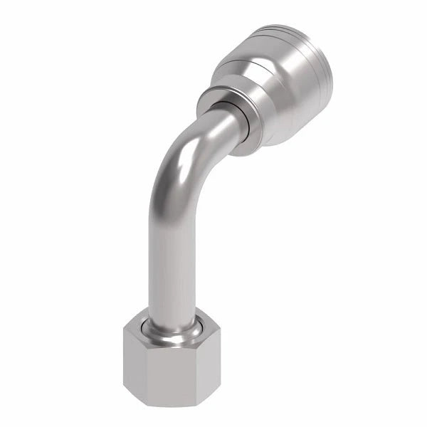 Danfoss Weatherhead Female O-Ring Face Seal 90° Long Drop Hydraulic Hose Crimp Fitting