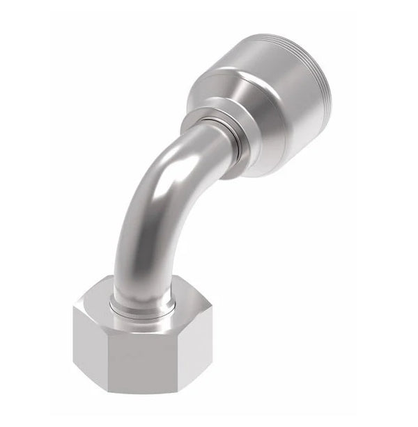 Danfoss Weatherhead Female German Heavy Duty 90° Spiral Hydraulic Hose Crimp Fitting